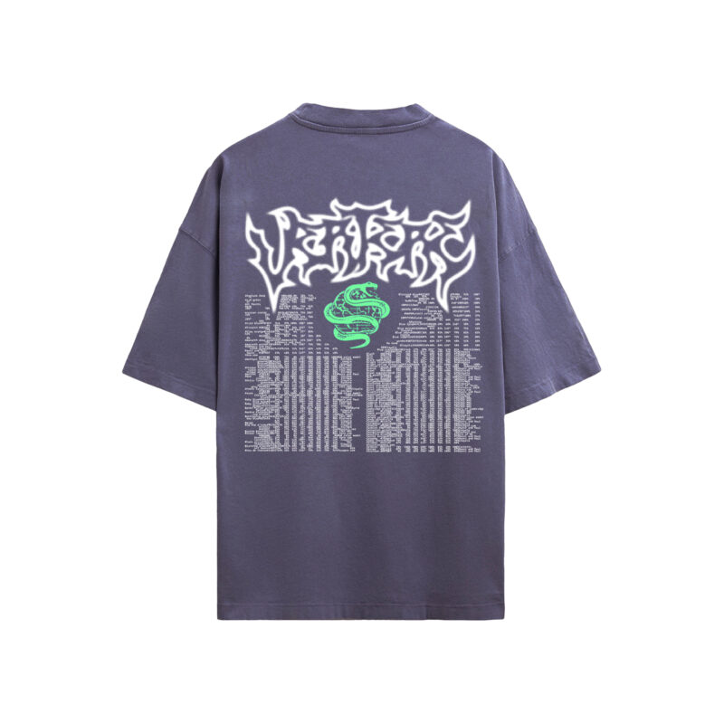 Hem quantra t shirt purple back