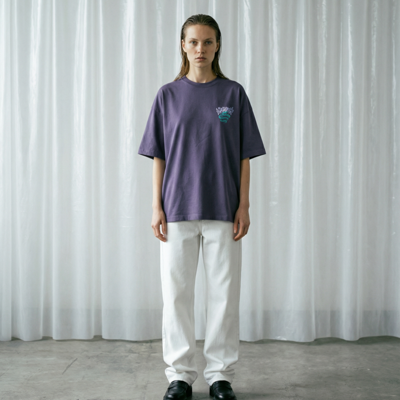quantra t shirt purple front